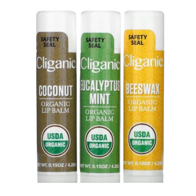 Cliganic Organic Lip Balm Set 3 Packs 4.25gm