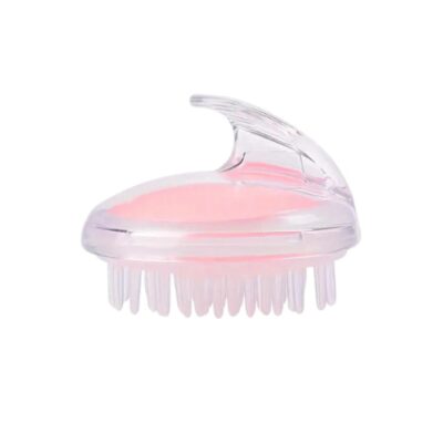 Silicone hair brush to massage the scalp and distribute shampoo and mask