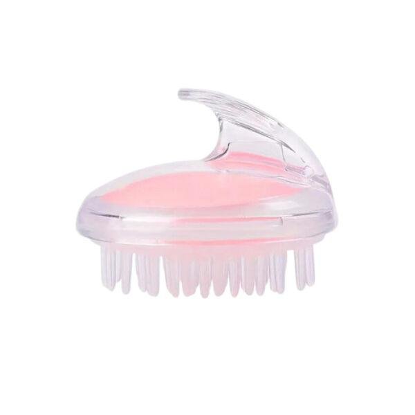 Silicone hair brush to massage the scalp and distribute shampoo and mask
