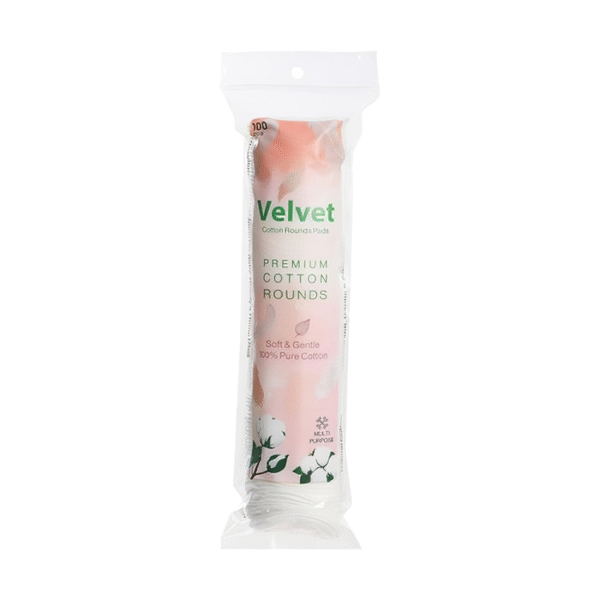 Velvet Cotton Round Pads 100 Pieces
