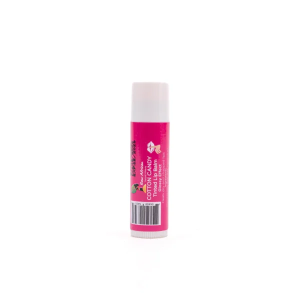 Raw African Cotton Candy Lip Balm to reduce chapped lips and moisturize them
