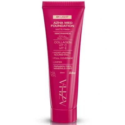 Azha Foundation with Collagen and Vitamin C Light Shade 25gm