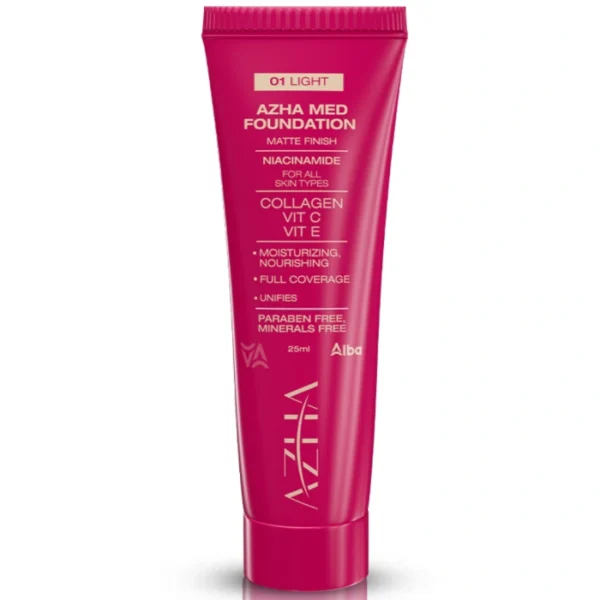 Azha Foundation with Collagen and Vitamin C Light Shade 25gm