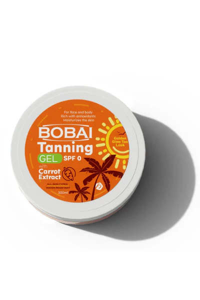 Bobai Tanning Gel with Carrot Oil Extract for Face and Body 300ml