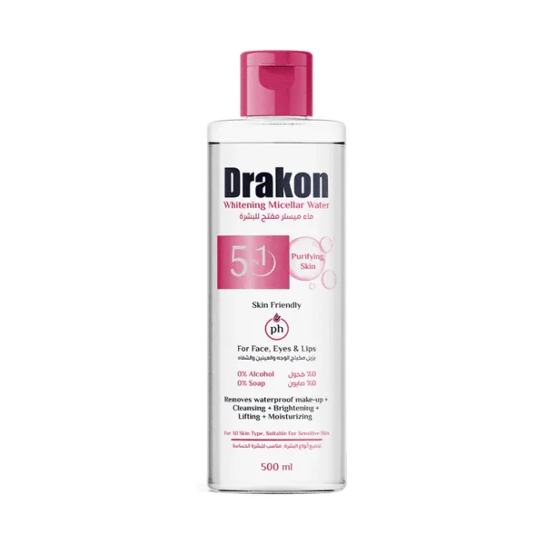 Drakon Micellar Water for Makeup Removal Brightening and Moisturizing the Skin 500ml