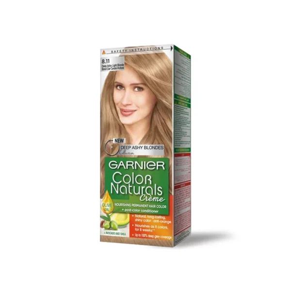 Garnier Color Naturals Hair Dye, Light Ash Blonde Deep 8.11