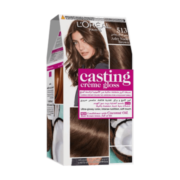L'Oreal Casting Creme Gloss Hair Dye, Light Ash Brown 513