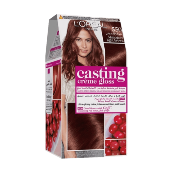 L'Oreal Casting Creme Gloss Hair Dye Light Brown Purple 550