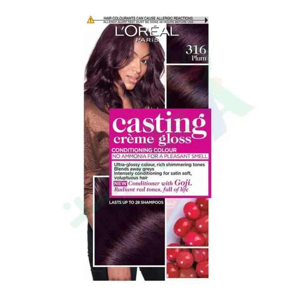 L'Oreal Casting Creme Gloss Hair Dye, Plum 316
