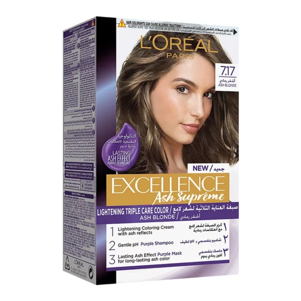L'Oreal Excellence Crème Hair Dye, Ash Blonde 7.17