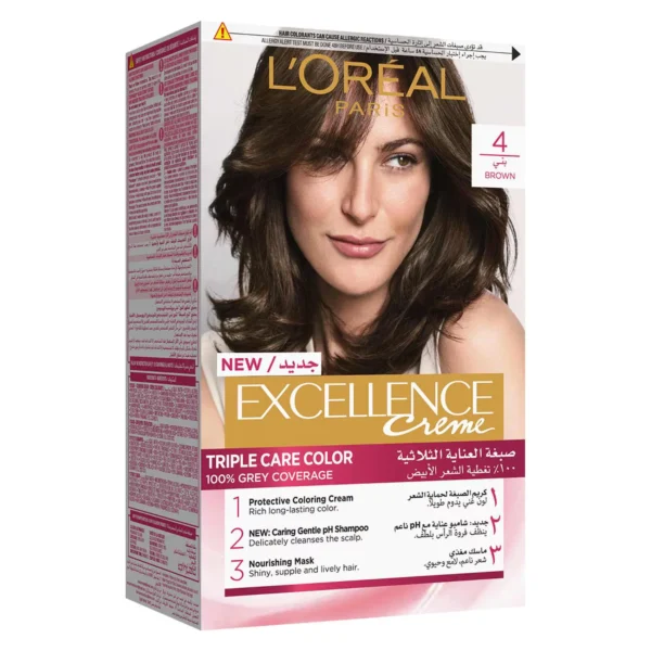 L'Oreal Excellence Crème Hair Dye, Brown 4