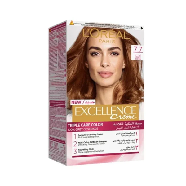 L'Oreal Excellence Crรจme Hair Dye, Honey Brown 7.7