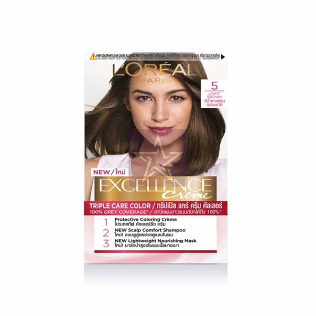 L'Oreal Excellence Crème Hair Dye, Light Brown 5