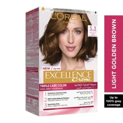 L'Oreal Excellence Crème Hair Dye, Light Golden Brown 5.3