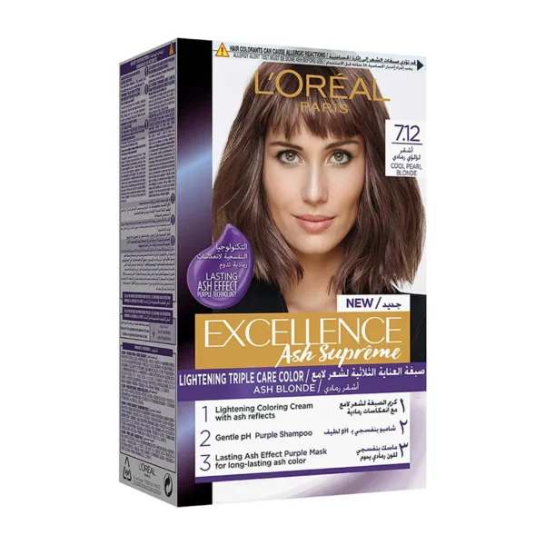 L'Oreal Excellence Crème Hair Dye, Pearl Ash Blonde 7.12