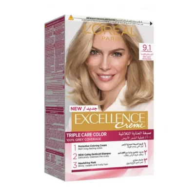 L'Oreal Excellence Crème Hair Dye - Very Light Ash Blonde 9.1
