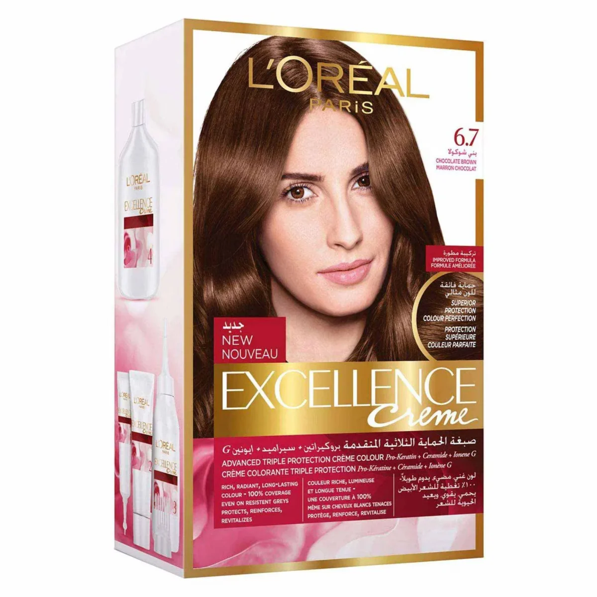 L'Oreal Excellence Hair Dye, Chocolate Brown 6.7
