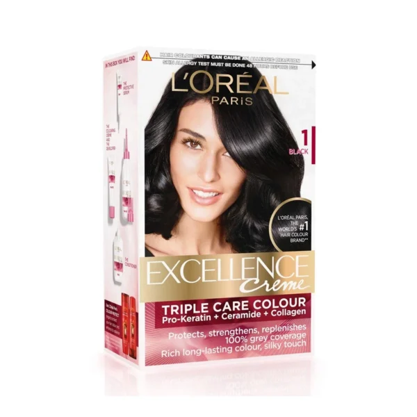 L'Oreal Excellence Nourishing Hair Dye, Black 1