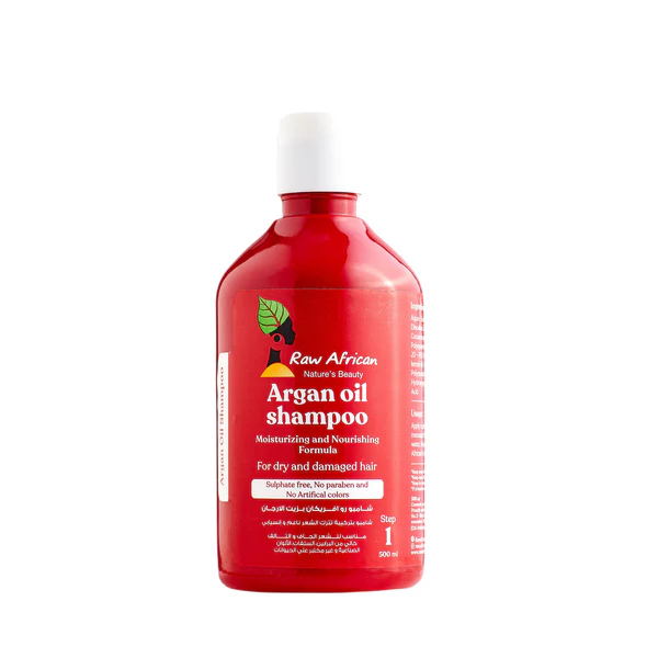 Raw African Argan Shampoo for Moisturizing and Nourishing Dry and Damaged Hair 500ml