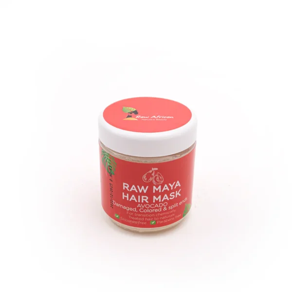 Raw African Hair Mask Raw Maya with Avocado for Deep Moisturizing Damage and Split Ends Treatment 250gm