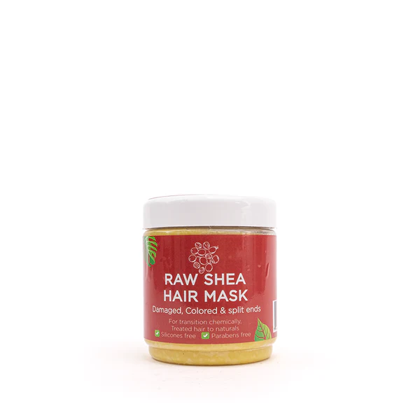 Raw African Hair Mask with Shea Butter for Moisturizing and Repairing Damaged Hair 250gm