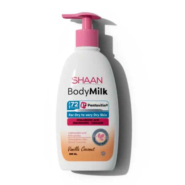 Shaan Body Milk Moisturizing Lotion Vanilla Coconut – 300ml