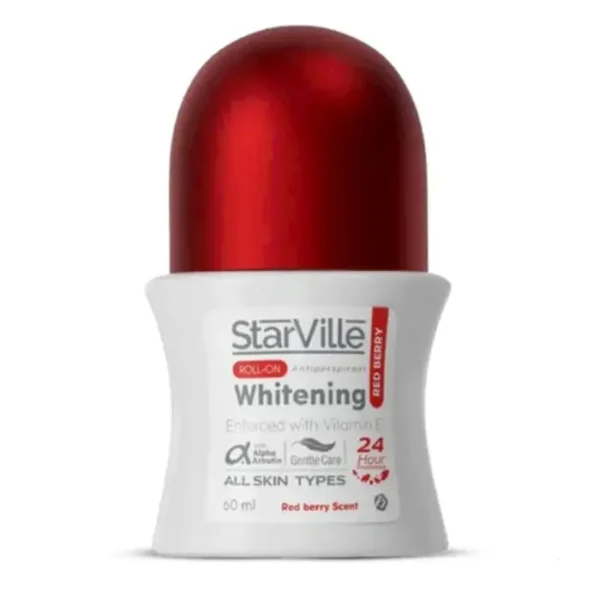 Starville Whitening Roll-On Deodorant with Red Berry Scent 60ml