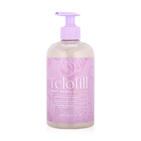 Telofil Milk & Honey Body Wash for Cleansing and Soothing 500ml