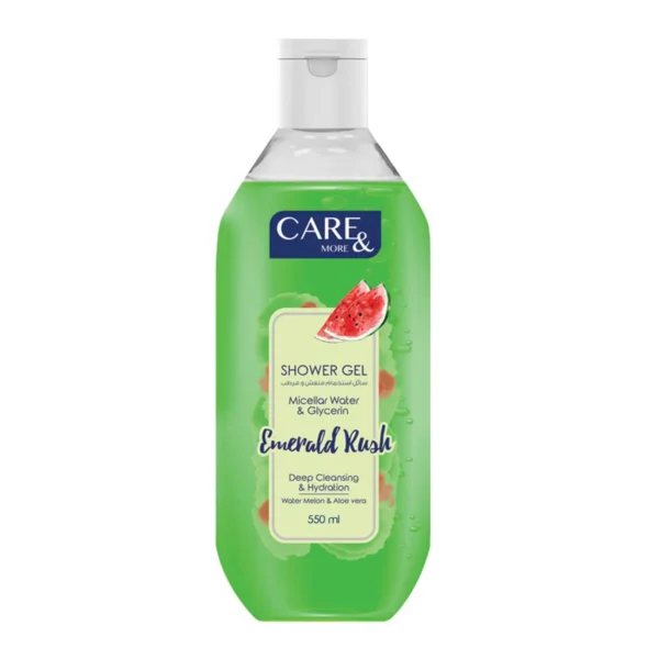 Care & More Micellar Shower Gel with Watermelon and Aloe Vera Scent 550ml