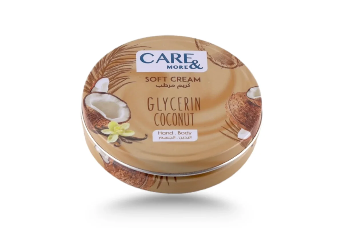 Care & More Moisturizing Cream with Glycerin and Coconut for Deep Hydration for Face and Body 75ml