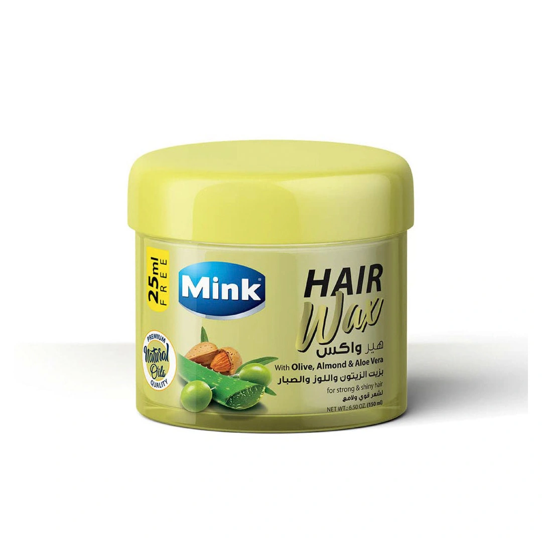 Hair Wax Mink with Olive Oil, Almond and Aloe Vera 150g Hair Wax Mink with Olive Oil, Almond and Aloe Vera 150g