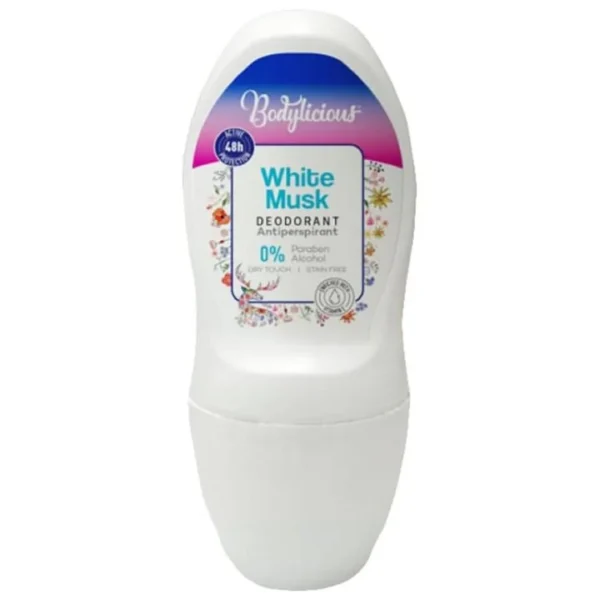 Bodylicious Roll-On Deodorant Pink White Musk 50ml