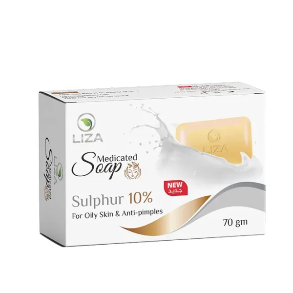 Liza Sulfur Medicated Soap for Acne Treatment for Oily Skin 70g