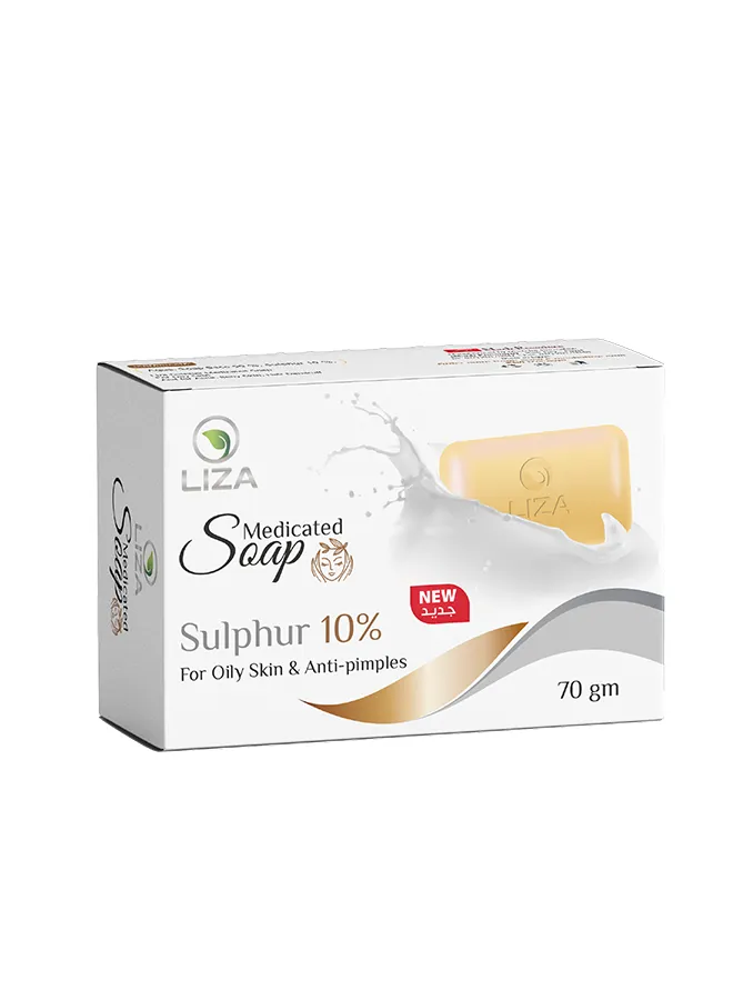 Liza Sulfur Medicated Soap for Acne Treatment for Oily Skin 70g