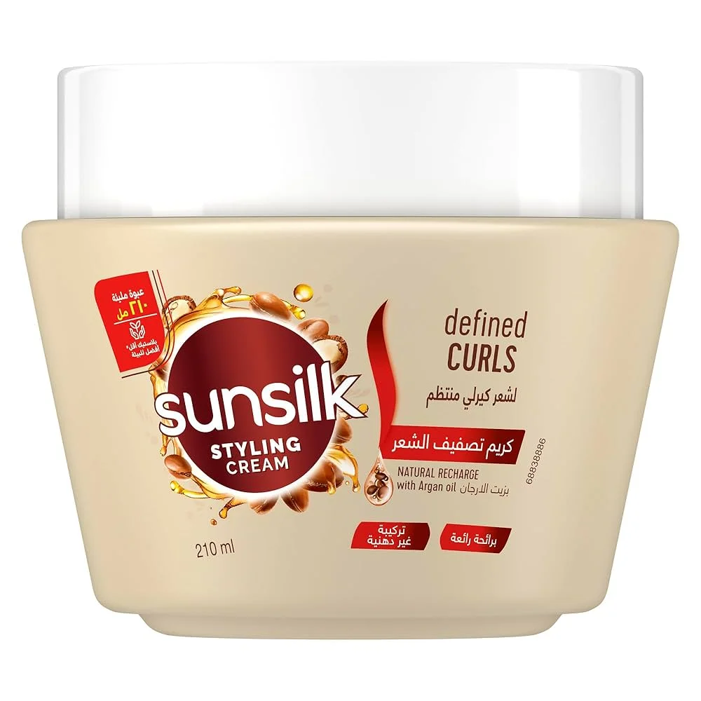 Sunsilk Argan Oil Moisturizing Curly Hair Cream 210ml Sunsilk Argan Oil Moisturizing Curly Hair Cream 210ml