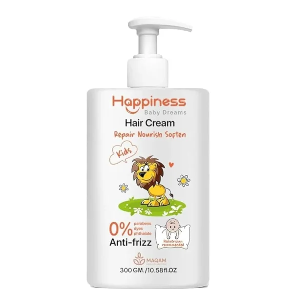 Happiness Kids Moisturizing Cream for Frizzy and Curly Hair 300ml