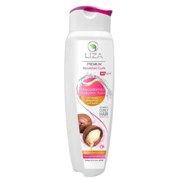 Liza Macadamia and Hyaluronic Acid Shampoo for Nourishing and Preventing Hair Frizz 600ml