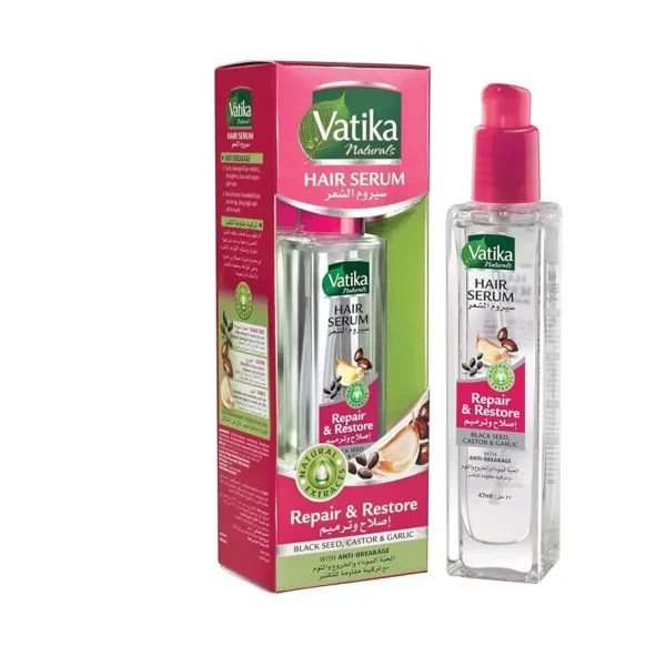 Vatika Black Seed & Castor Hair Serum for Repairing and Restoring Damaged Hair 47ml