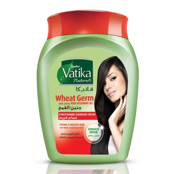 Vatika Hair Mask with Wheat Germ Oil for Moisturizing Weak and Damaged Hair 450ml